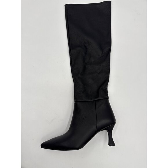 Free People Rocky Slouch Boots Leather Black Size 36 5.5 - Picture 6 of 10